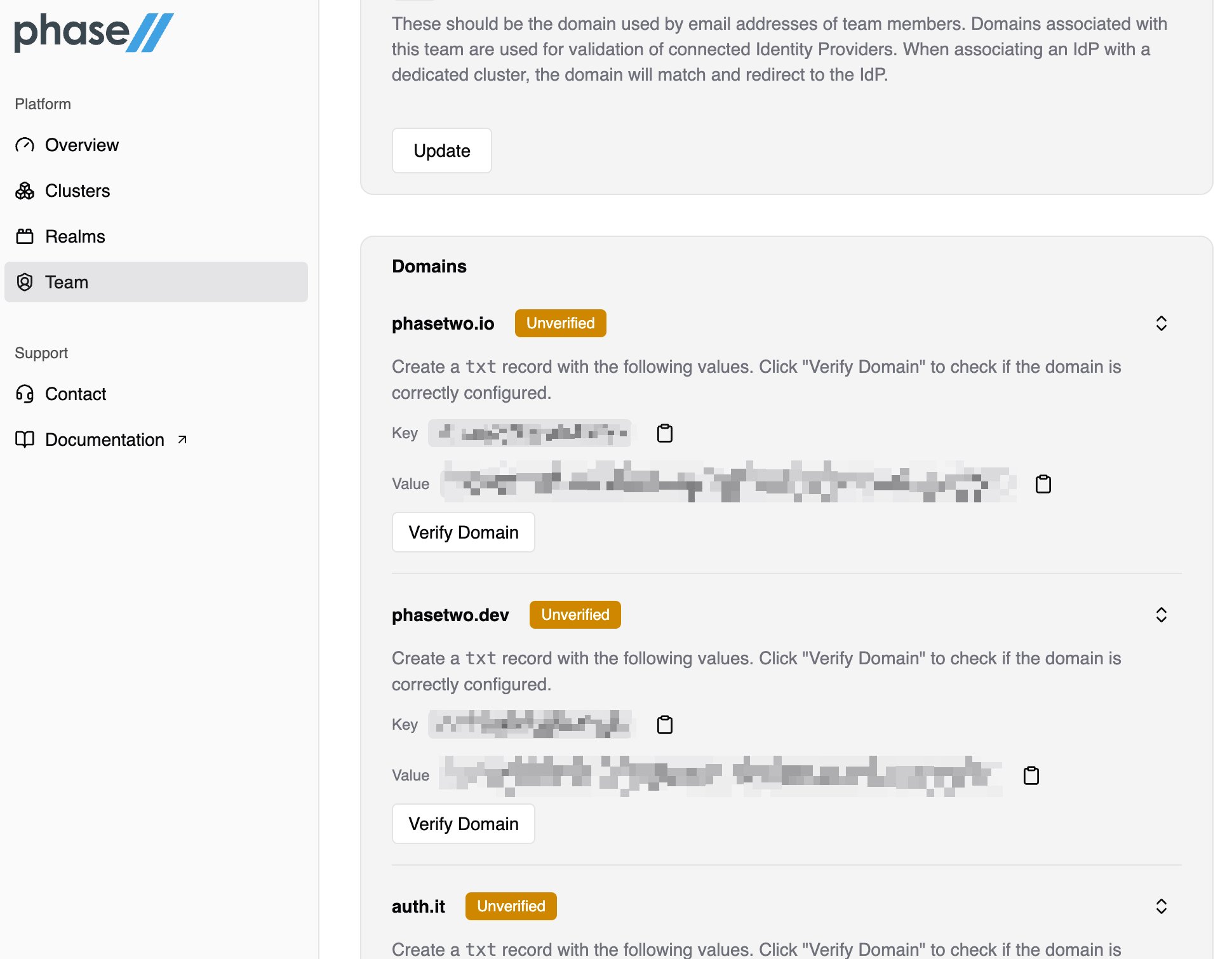 Phase Two Team Domain View
